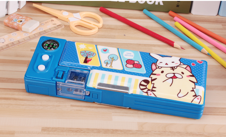 小灵精 KT9316 HELLO KITTY环保多功能铅笔盒大容量文具盒 塑料文具盒